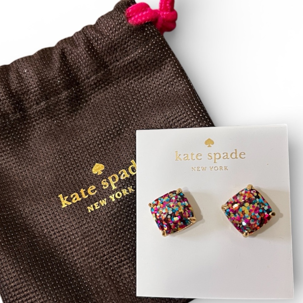 Kate Spade Multi Glitter Stud Earrings